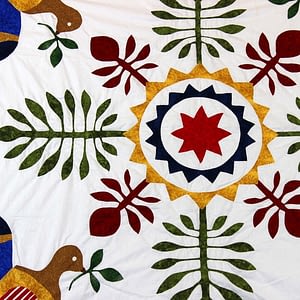 Incredible Hand Applique Eagle Medallion quilt top, Perfect Design All Hand Work