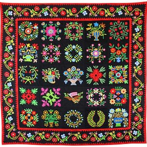 Hand Applique Baltimore Album Sampler QUILT TOP – The Best Ever !