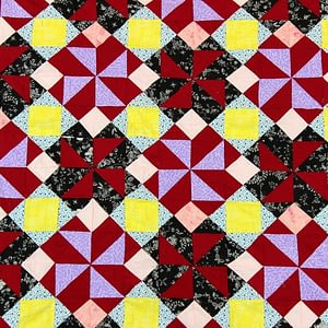 Patchwork Pinwheel QUILT TOP – Very nice look and feel to this quilt top