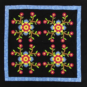 Rose of Sharon Hand Applique Wall QUILT TOP Incredible sm. details