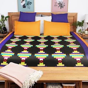 Unique Log Cabin Courthouse Steps FINISHED Quilt — Excellent Masculine Look